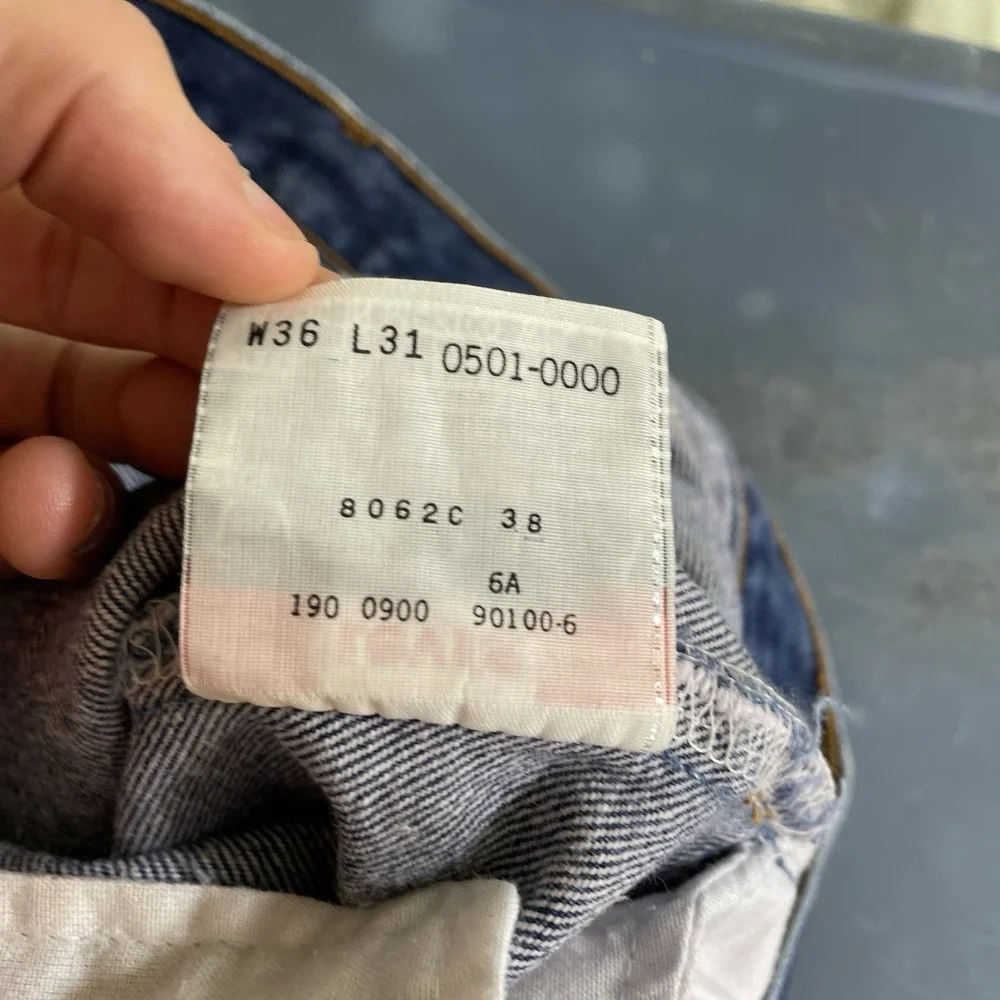 Vtg Y2K Levis 501xx Jeans Mens 36x31 (fit 33x27) 501 0000 Dark Wash Whisker
